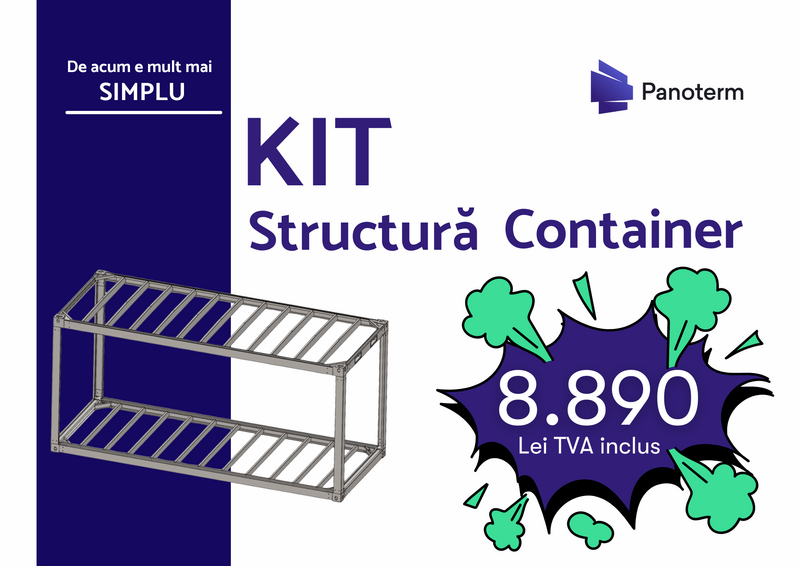 Kit Structura Container - imbinare cu suruburi - nu necesita macara